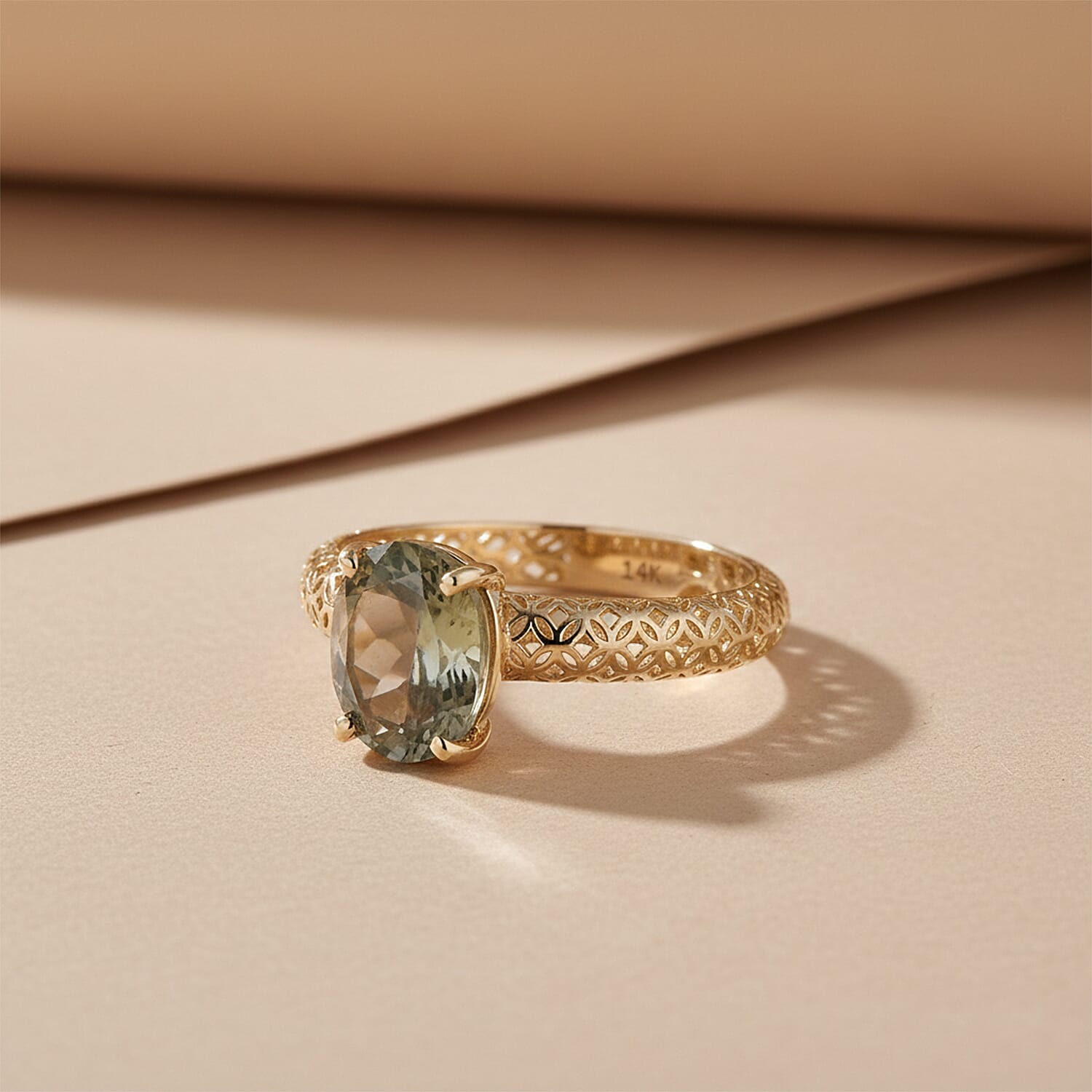 Tony Diniz Collection - 14K Yellow Gold AAAA Turkizite Mirage Solitaire Ring 3.00 Ct.