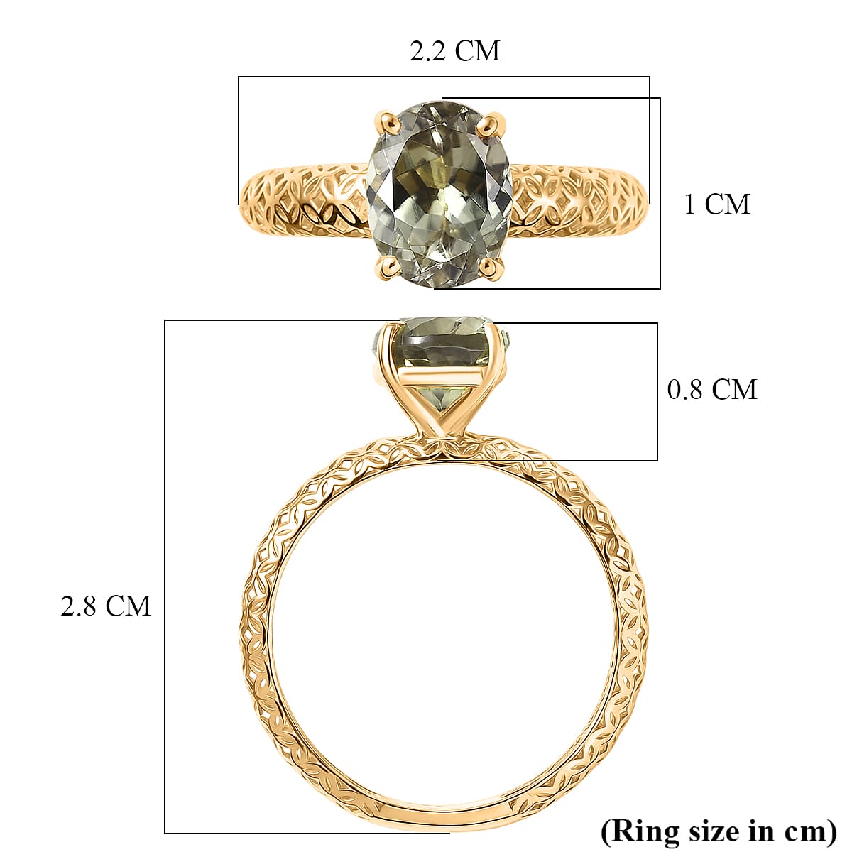 Tony Diniz Collection - 14K Yellow Gold AAAA Turkizite Mirage Solitaire Ring 3.00 Ct.
