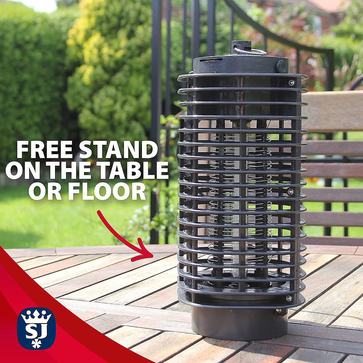 Spear & Jackson UV Lantern Poison Free & Insect Killer Bug Zapper, UV Light Lamp, Kills Flies, Midges and Mosquitoes