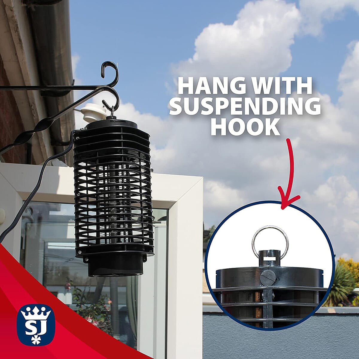 Spear & Jackson UV Lantern Poison Free & Insect Killer Bug Zapper, UV Light Lamp, Kills Flies, Midges and Mosquitoes