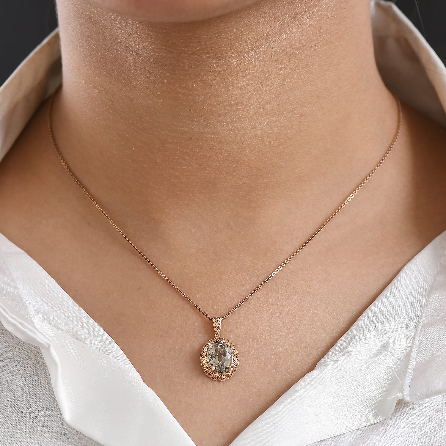 Tony Diniz Collection - 18K Yellow Gold AAAA Turkizite Tarakashi Solitaire Pendant 2.92 Ct.