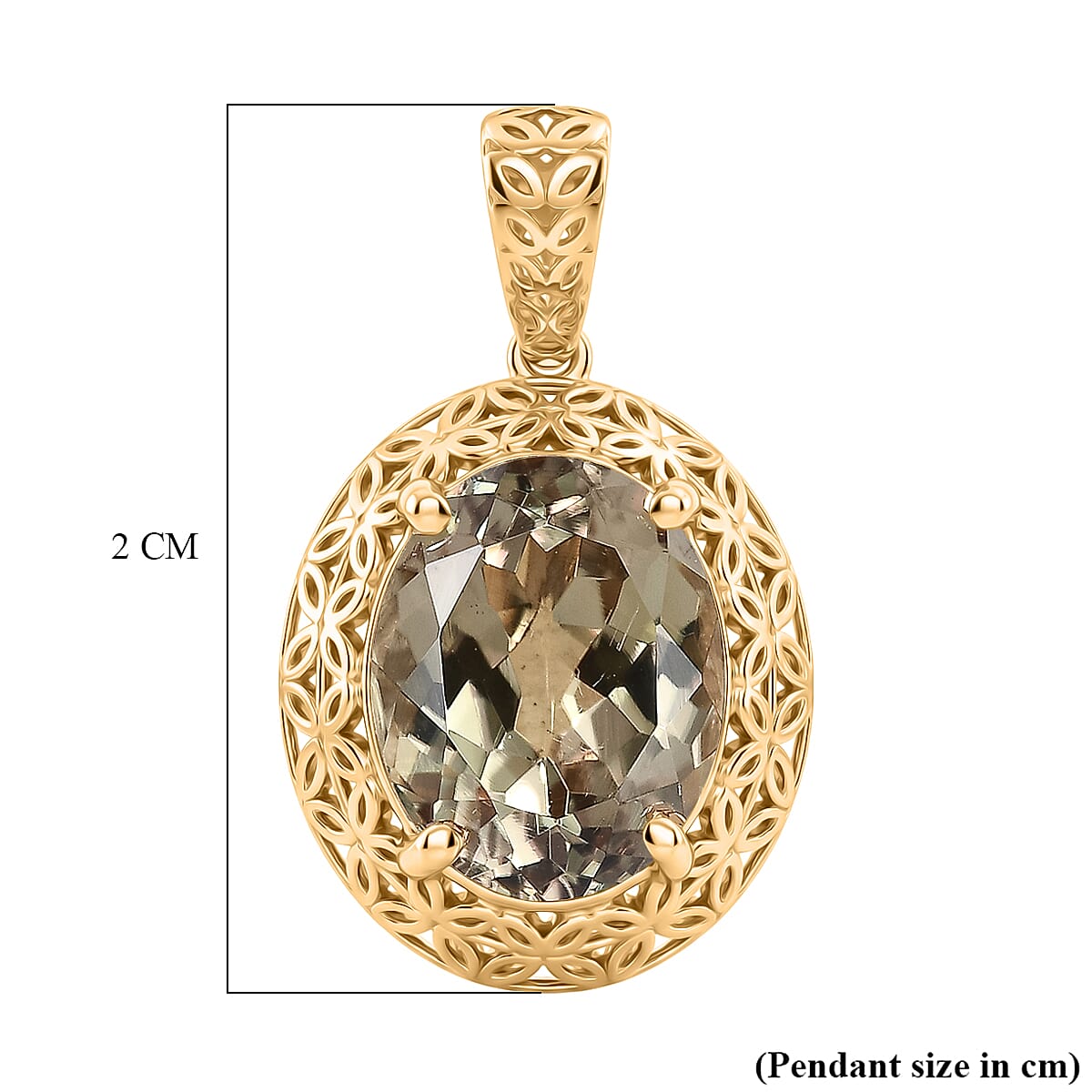 Tony Diniz Collection - 18K Yellow Gold AAAA Turkizite Tarakashi Solitaire Pendant 2.92 Ct.