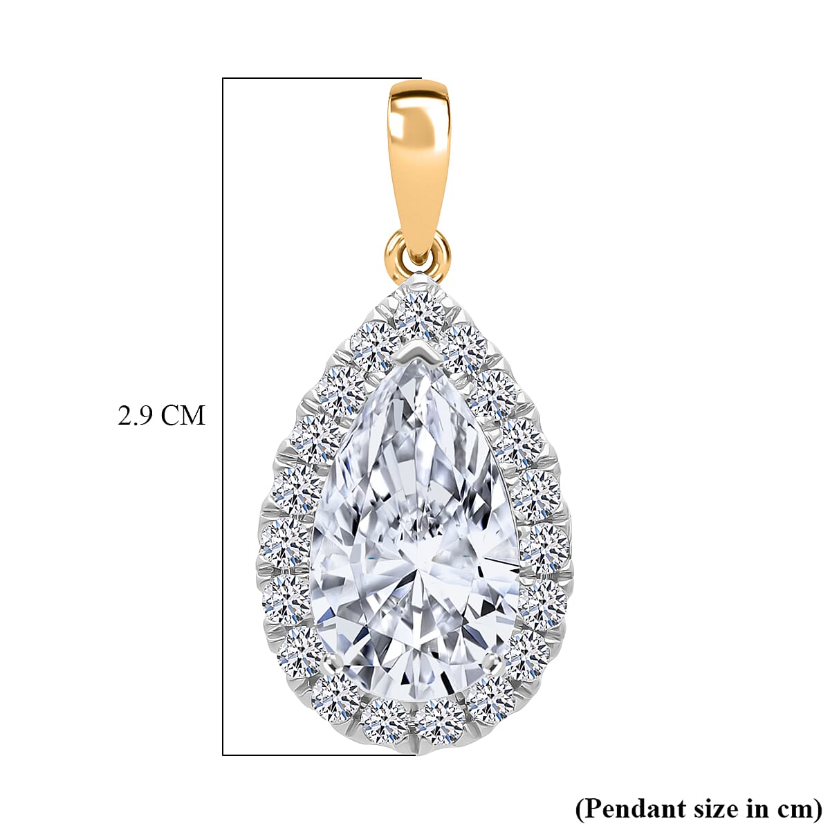 Luxuriant 18K Yellow Gold SGL Certified VS-EF Lab Grown Diamond Pendant 5.00 Ct, Gold Wt. 3.80 Gms