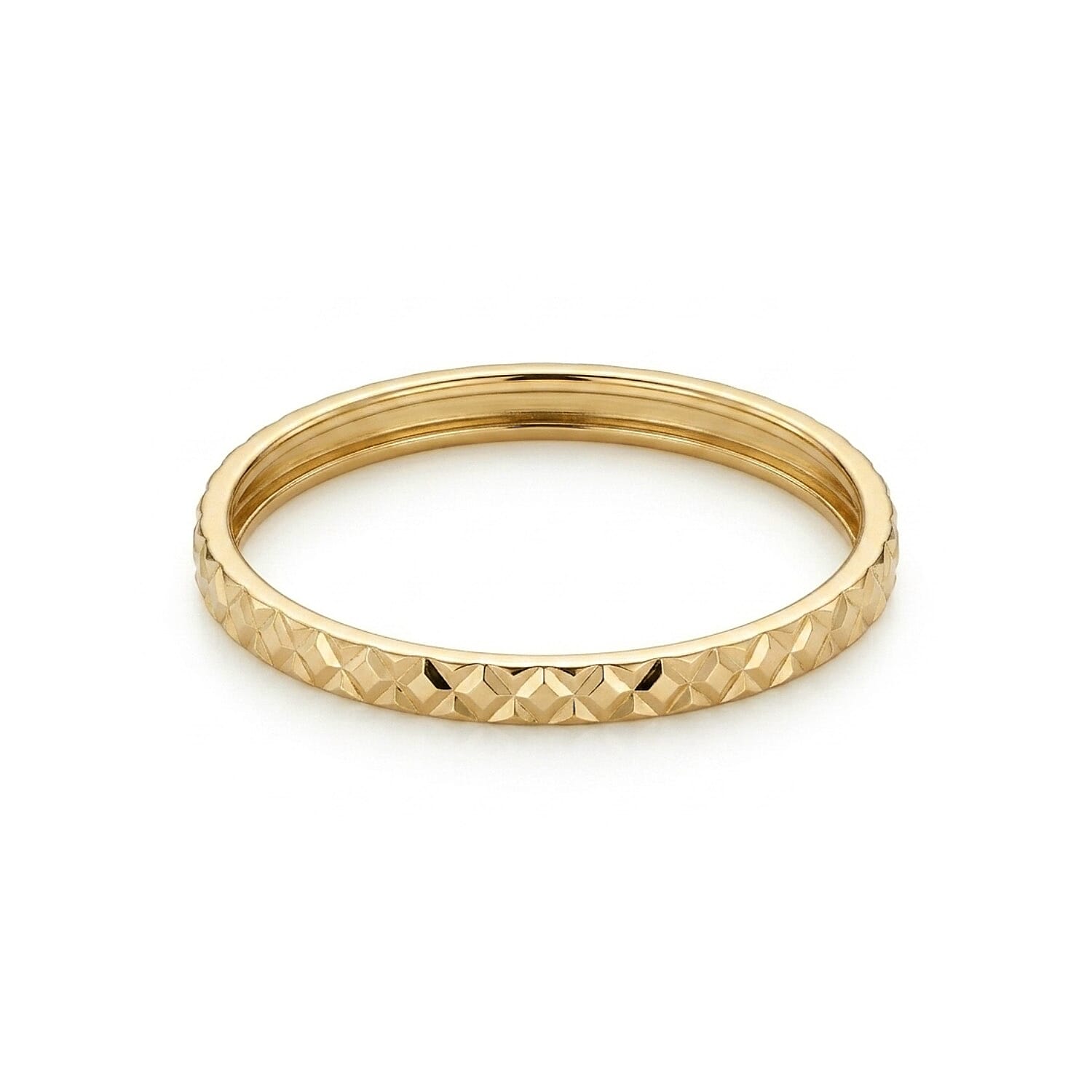 Maestro Collection - 9K Yellow Gold Diamond Cut Band Ring
