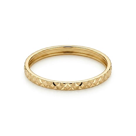 Maestro Collection - 9K Yellow Gold Diamond Cut Band Ring