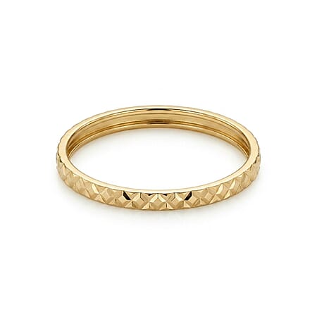Maestro Collection - 9K Yellow Gold Diamond Cut Band Ring Maestro Collection - 9K Yellow Gold Diamond Cut Band Ring