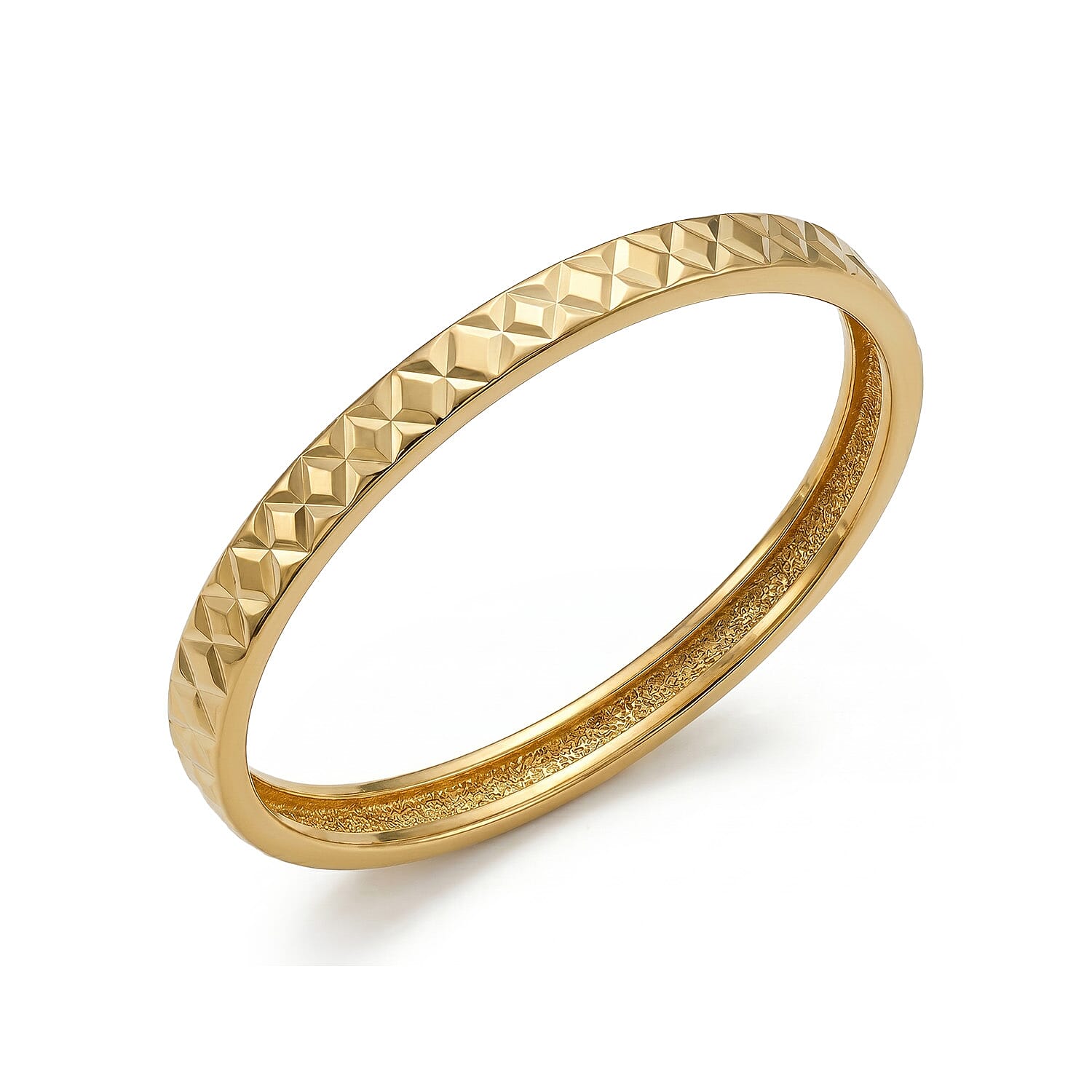 Maestro Collection - 9K Yellow Gold Diamond Cut Band Ring