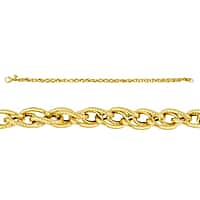 Maestro Collection - 9K Yellow Gold 4.5MM Godronato Eye Chain Bracelet with Lobster Clasp 7.5 Inch