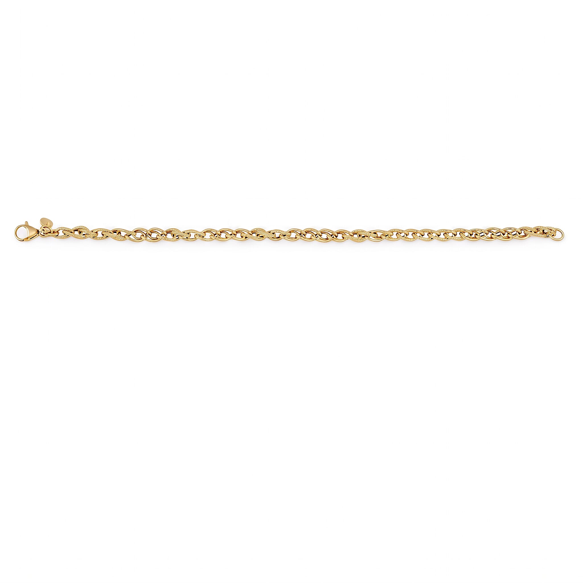 Maestro Collection - 9K Yellow Gold Godronato Eye Bracelet (Size - 7.5) Gold Wt 3.42gms