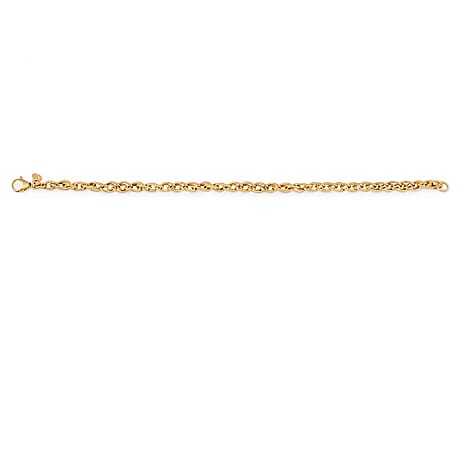 Maestro Collection - 9K Yellow Gold Godronato Eye Bracelet (Size - 7.5)