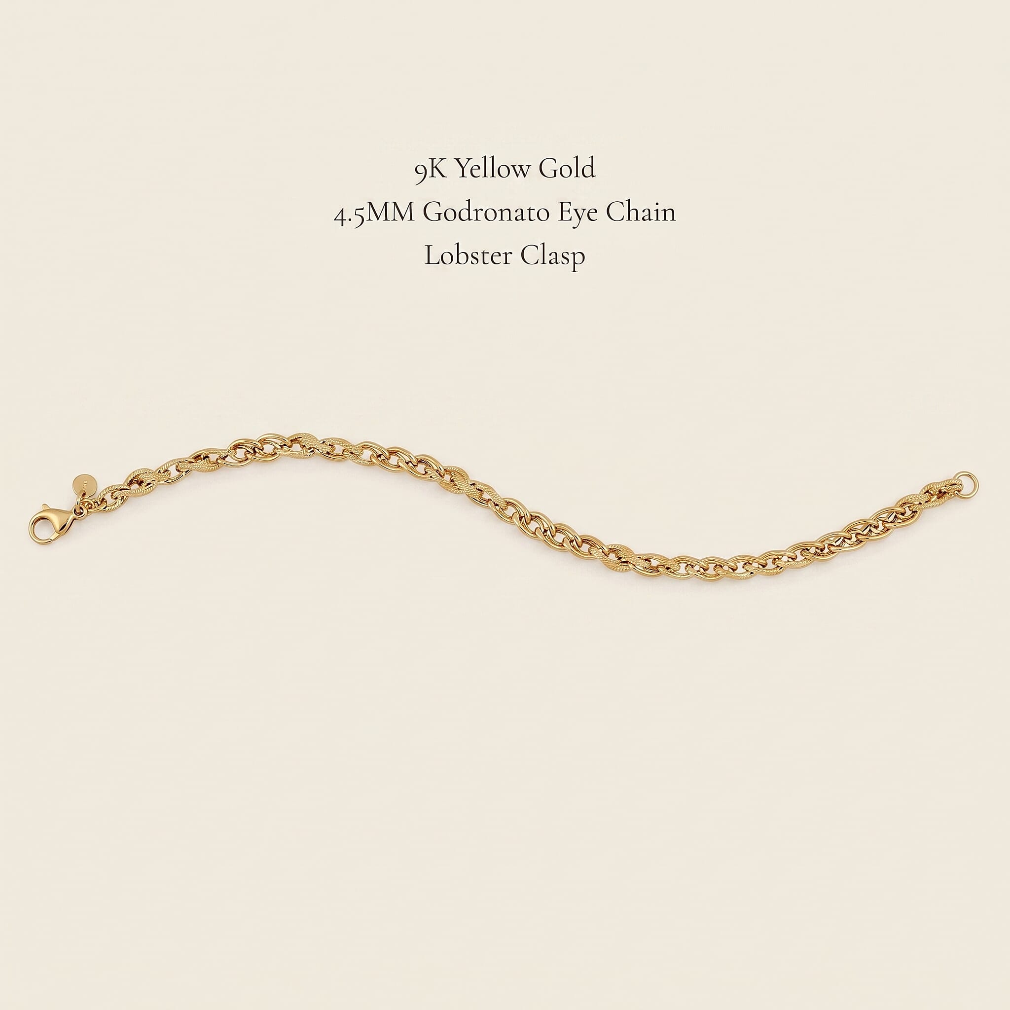 Maestro Collection - 9K Yellow Gold Godronato Eye Bracelet (Size - 7.5) Gold Wt 3.42gms