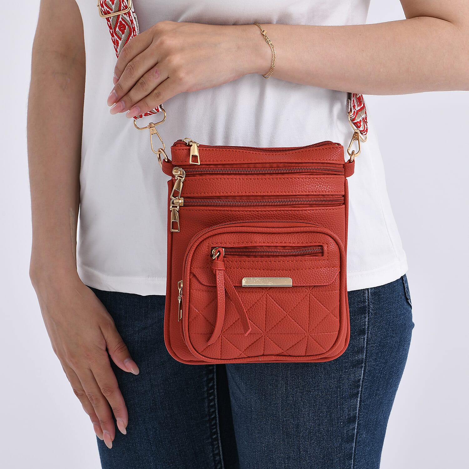 Crossbody Bag (Size - One Size) - Red