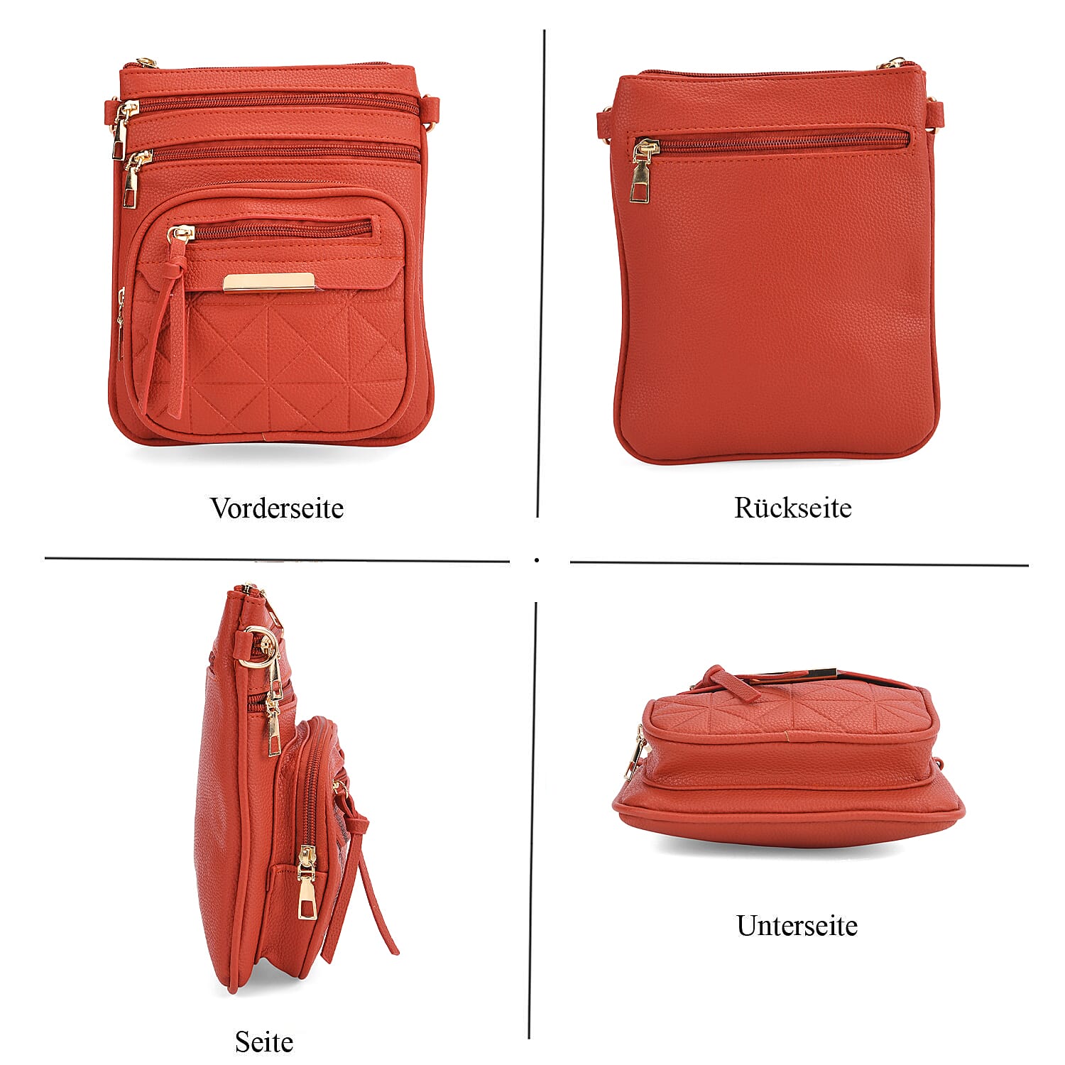 Crossbody Bag (Size - One Size) - Red