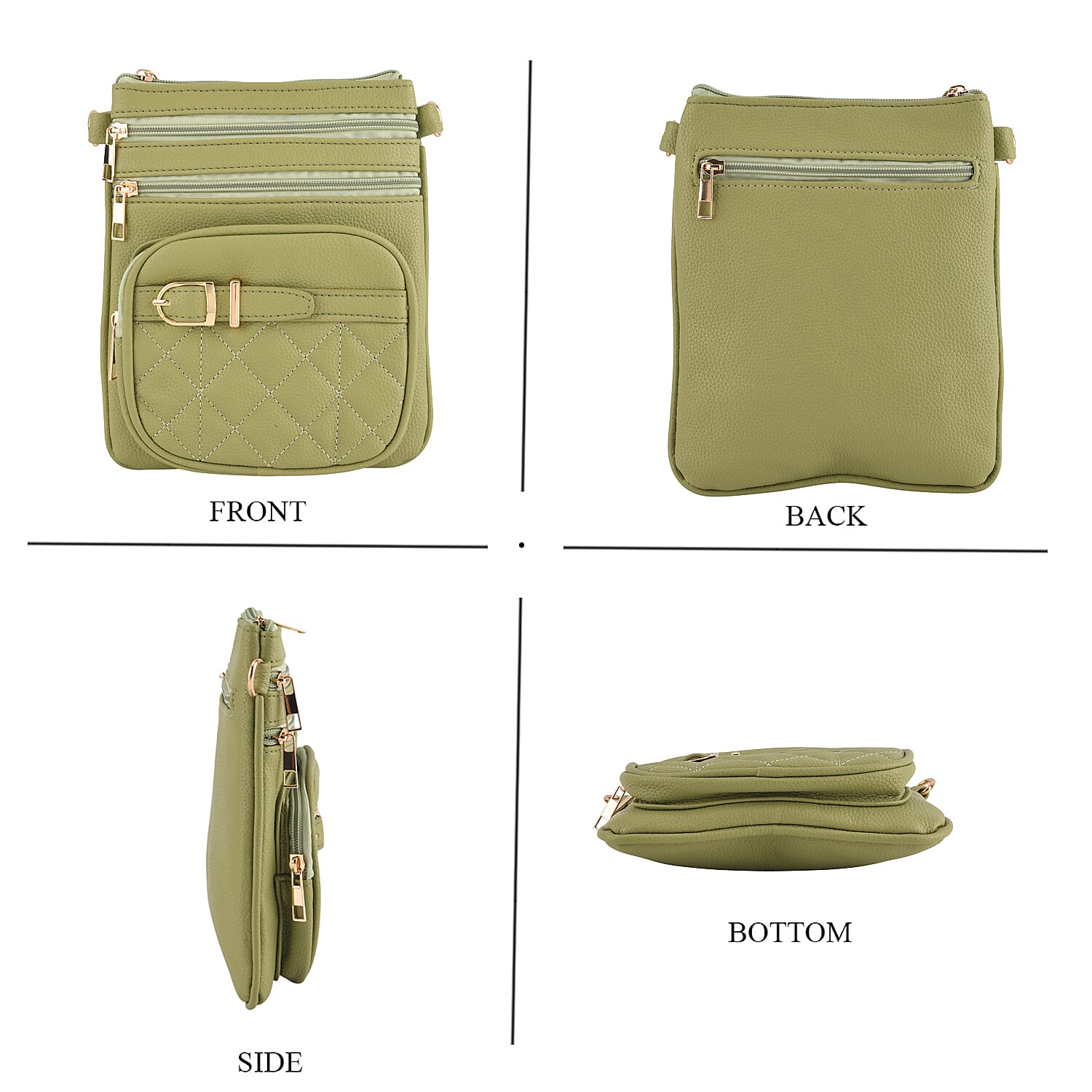 Webbing Strap Sling Phone Bag - Green