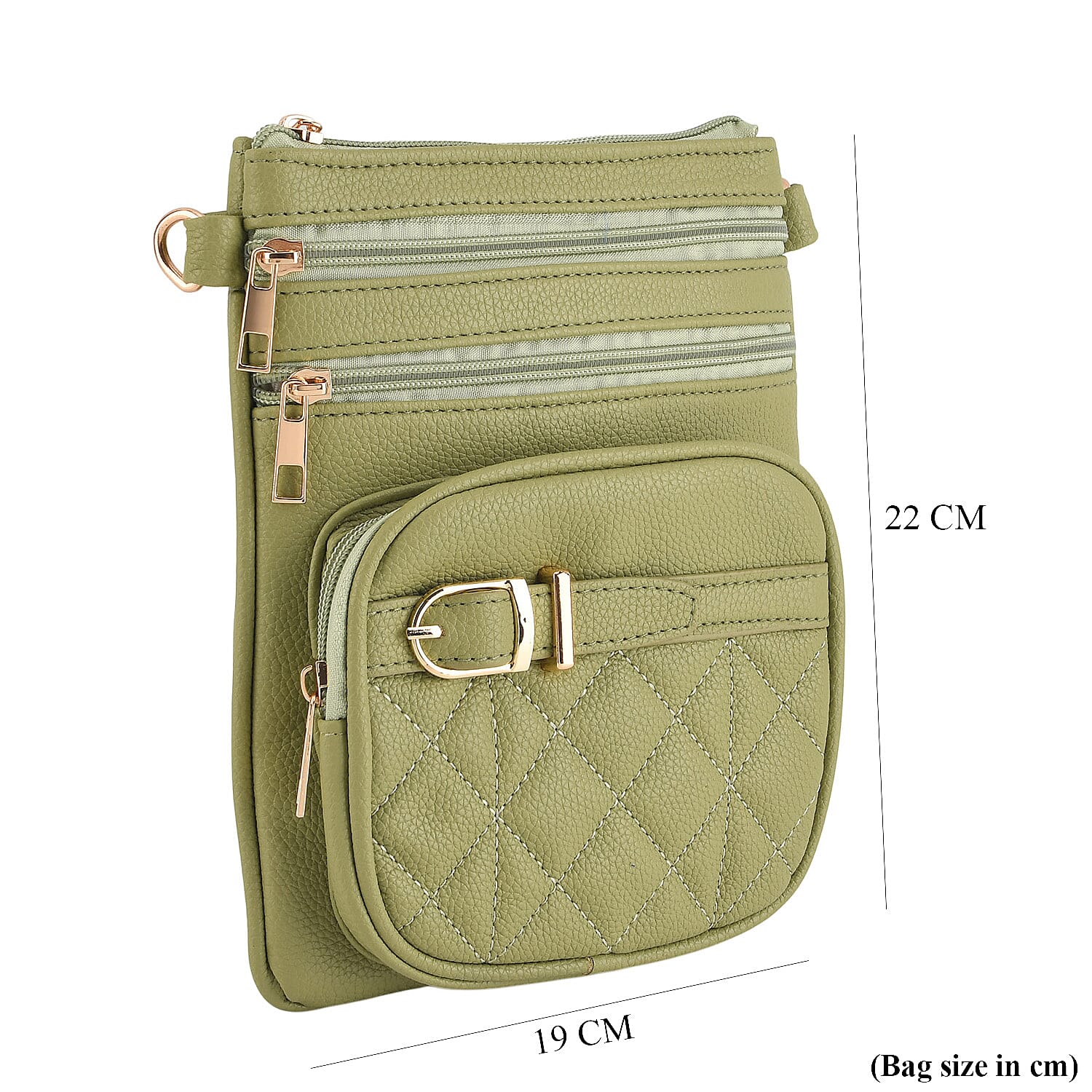 Webbing Strap Sling Phone Bag - Green