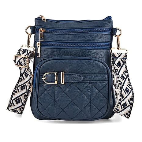 Webbing Strap Sling Phone Bag - Navy