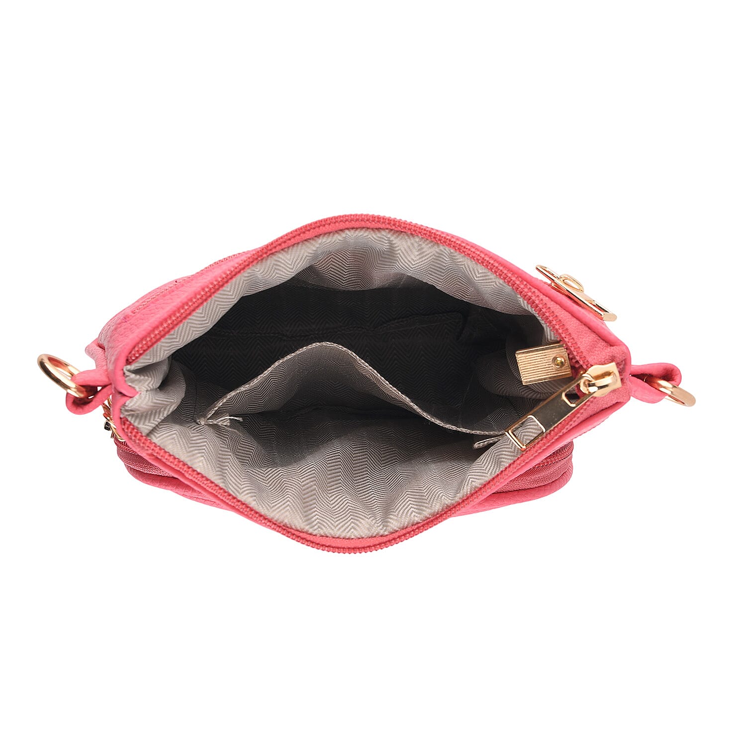 Webbing Strap Sling Phone Bag - Rose Pink