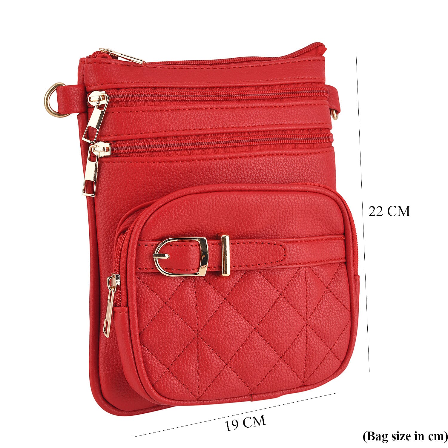 Webbing Strap Sling Phone Bag - Red