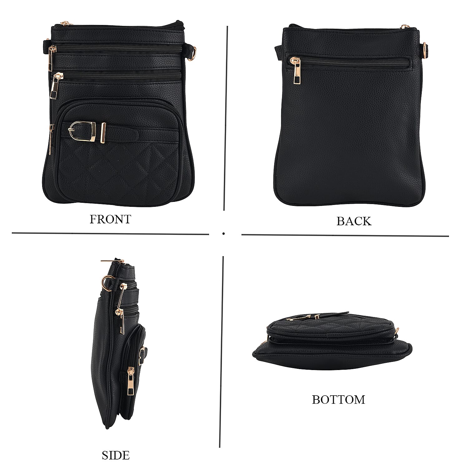 Webbing Strap Sling Phone Bag - Black