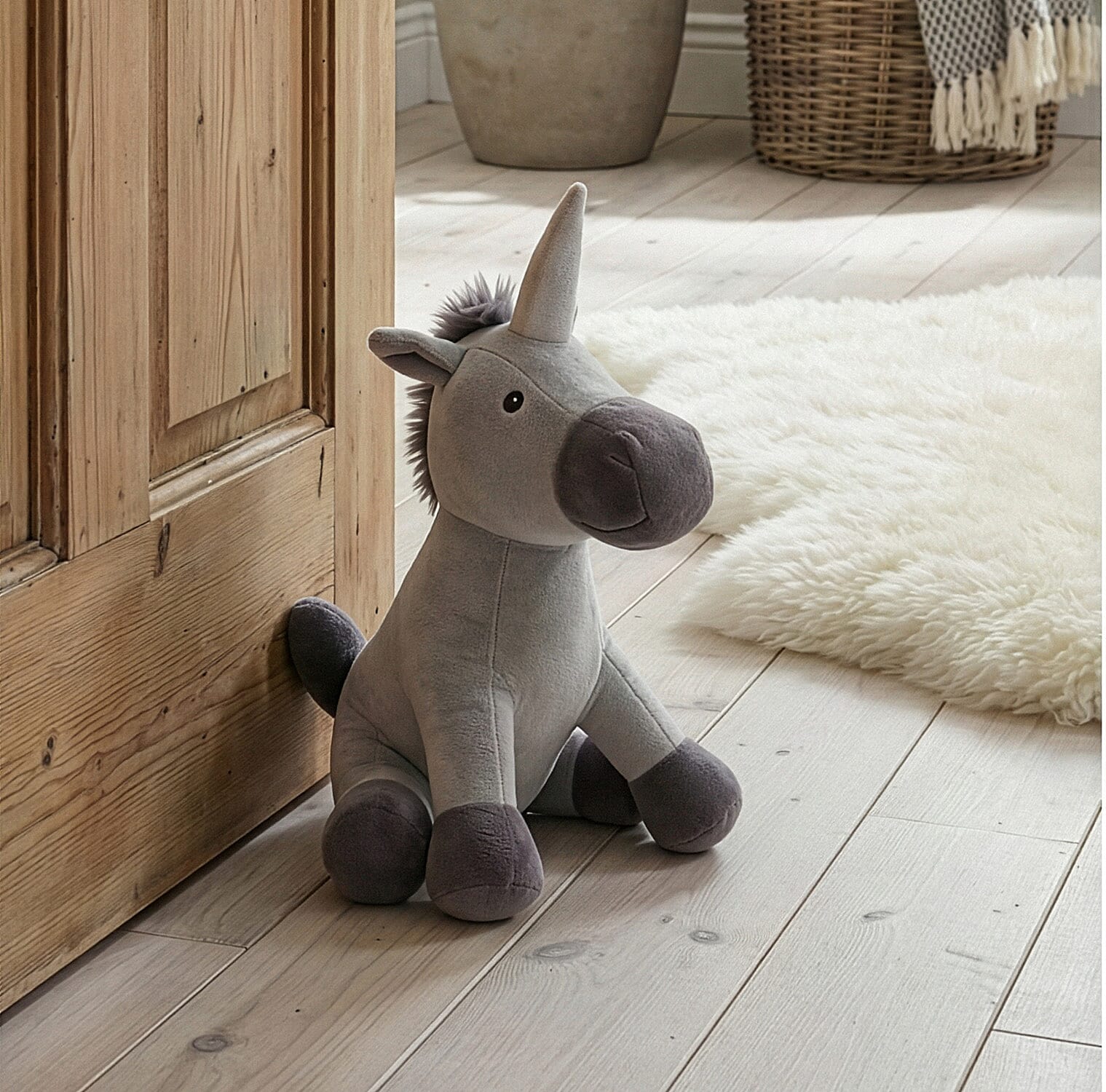 Unicorn Weighted Door Stop (25cm) - Grey