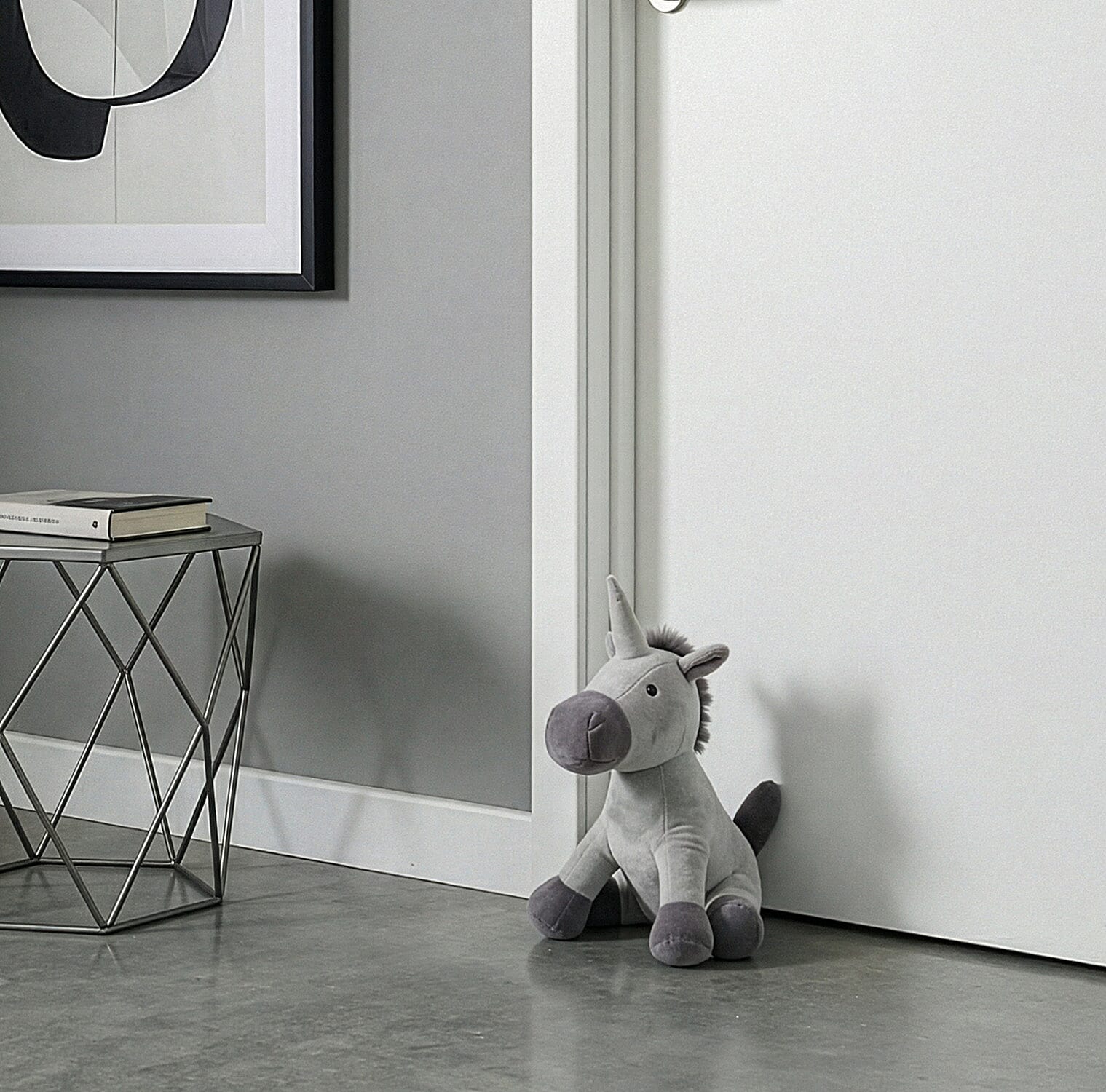 Unicorn Weighted Door Stop (25cm) - Grey
