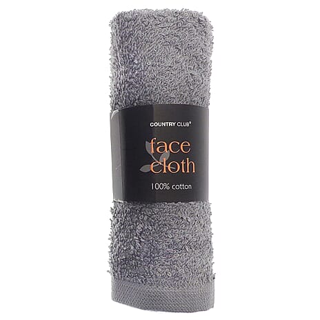 Premium 100% Cotton Face Cloth (30 x 30 cm) - Grey