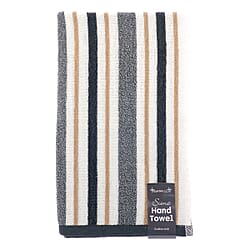 Sienna Stripe Cotton Rich Hand Towel (50 x 80cm) - White & Blue