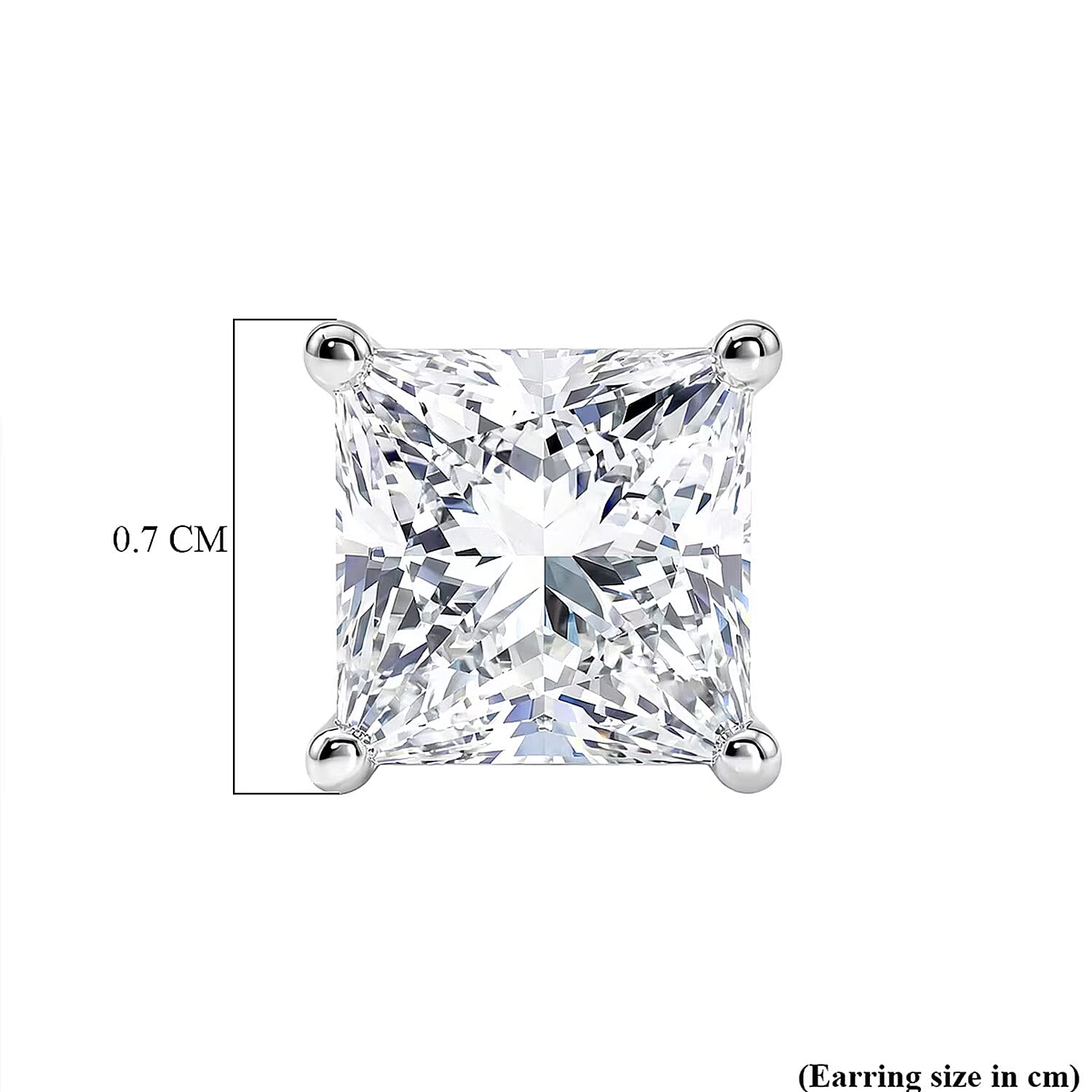 Luxuriant - 9K White Gold SGL Certified Lab Grown Diamond (VS-E-F) Solitaire Stud Push Post Earring 2.07 Ct.
