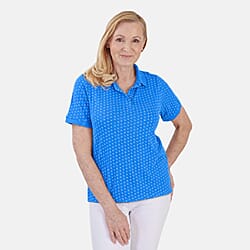 Beaumonde Ladies Short Sleeve Spot Printed Single Jersey Polo Tee