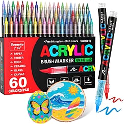 Pack of 60 Acralic Colour Sticks