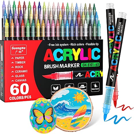 Pack of 60 Acrylic Colour Set