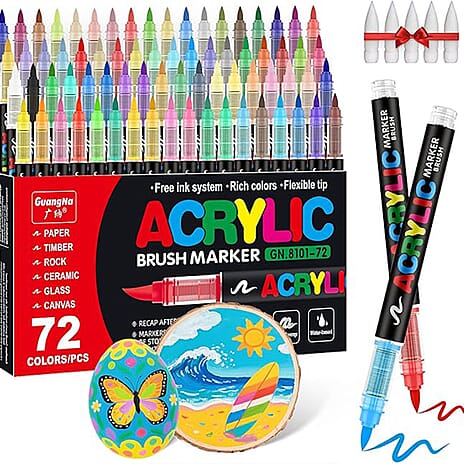 Pack of 72 Acrylic Colour Sticks
