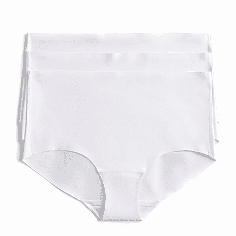 Bodyfit Womens Pack Of 3 No VPL High Rise Knicker Briefs (Size L) - White