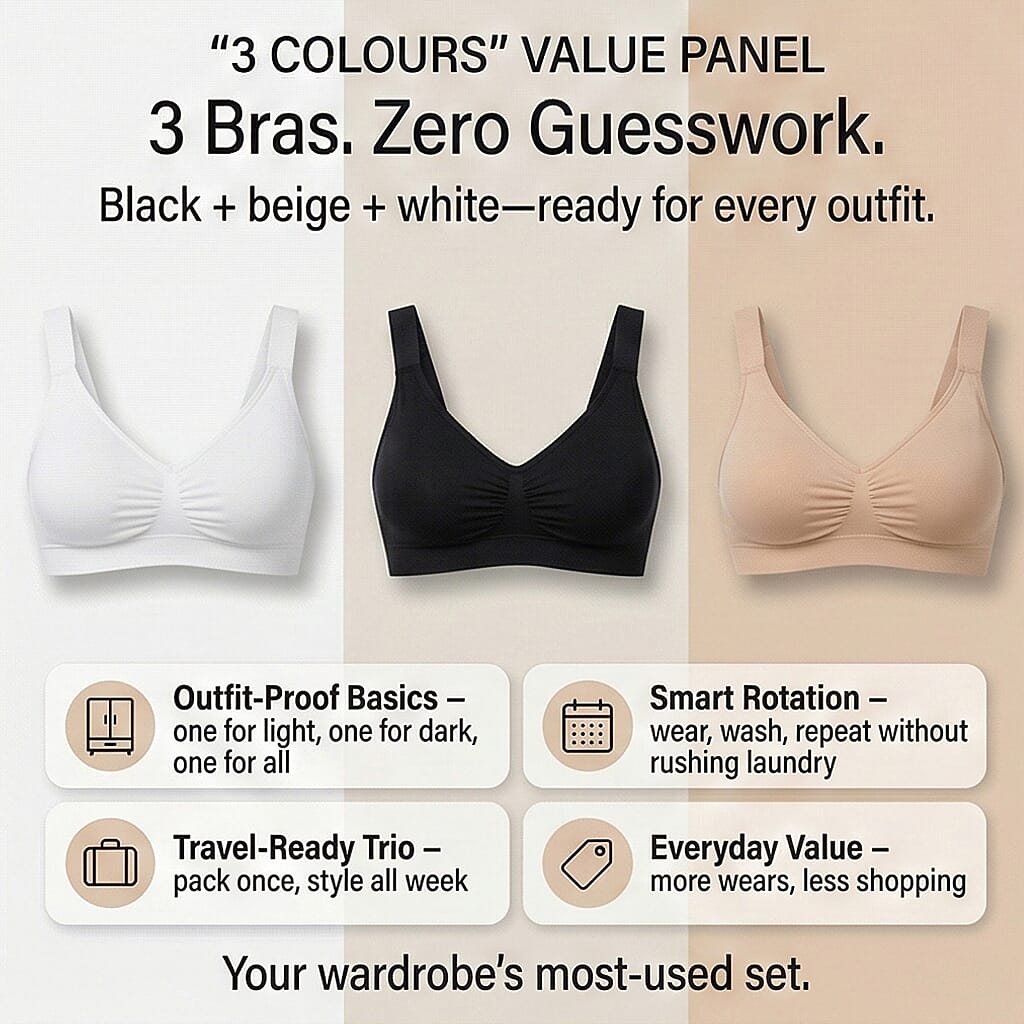 Comfortisse Set of 3 Uplift Padded Bra