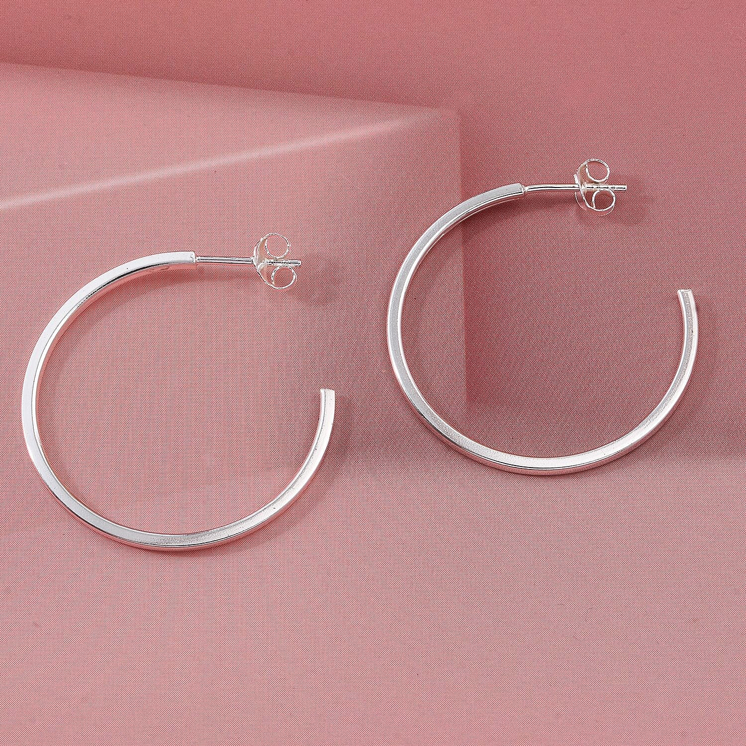 Close Out Deal - Sterling Silver Push Post Hoop Earring