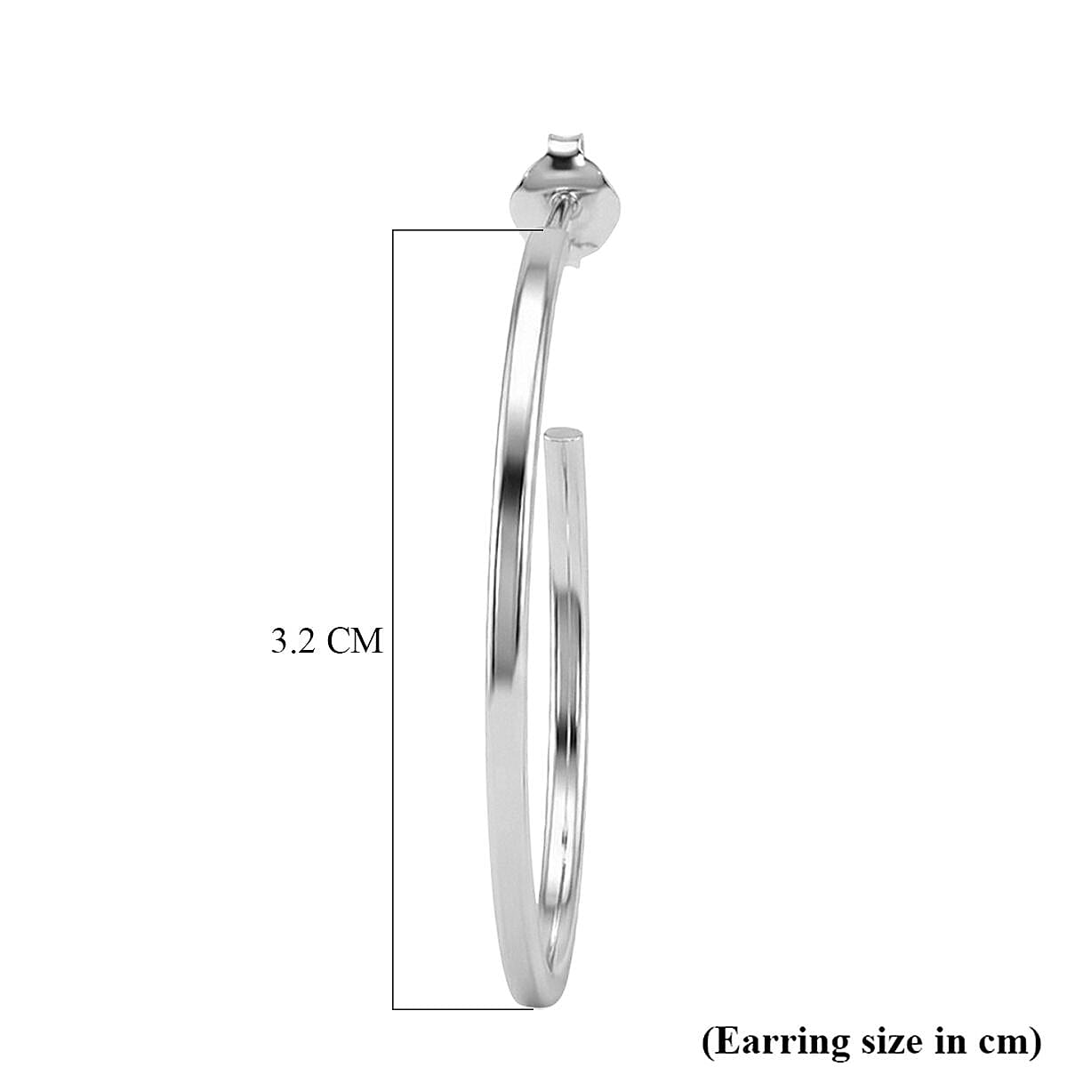 Close Out Deal - Sterling Silver Push Post Hoop Earring