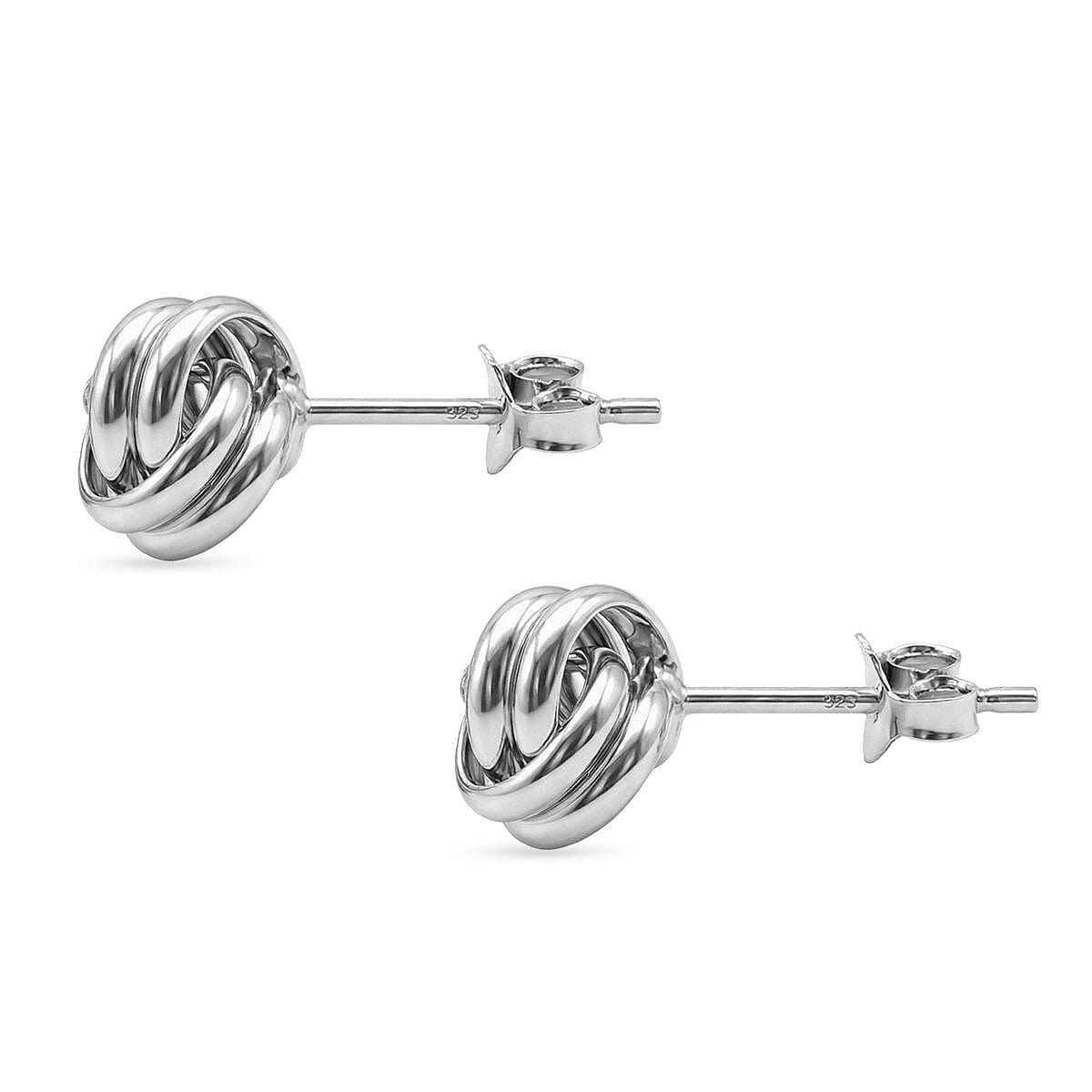 Close Out Deal - Sterling Silver Knot Stud Earring with Push Back