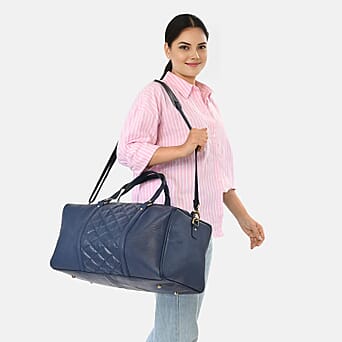 https://tjcuk.sirv.com/Products/85/0/8503553/Valissiere-Leather-Patterned-Travel-Bag-Size-51x25x25-Navy_8503553_1.jpg?w=342&h=342