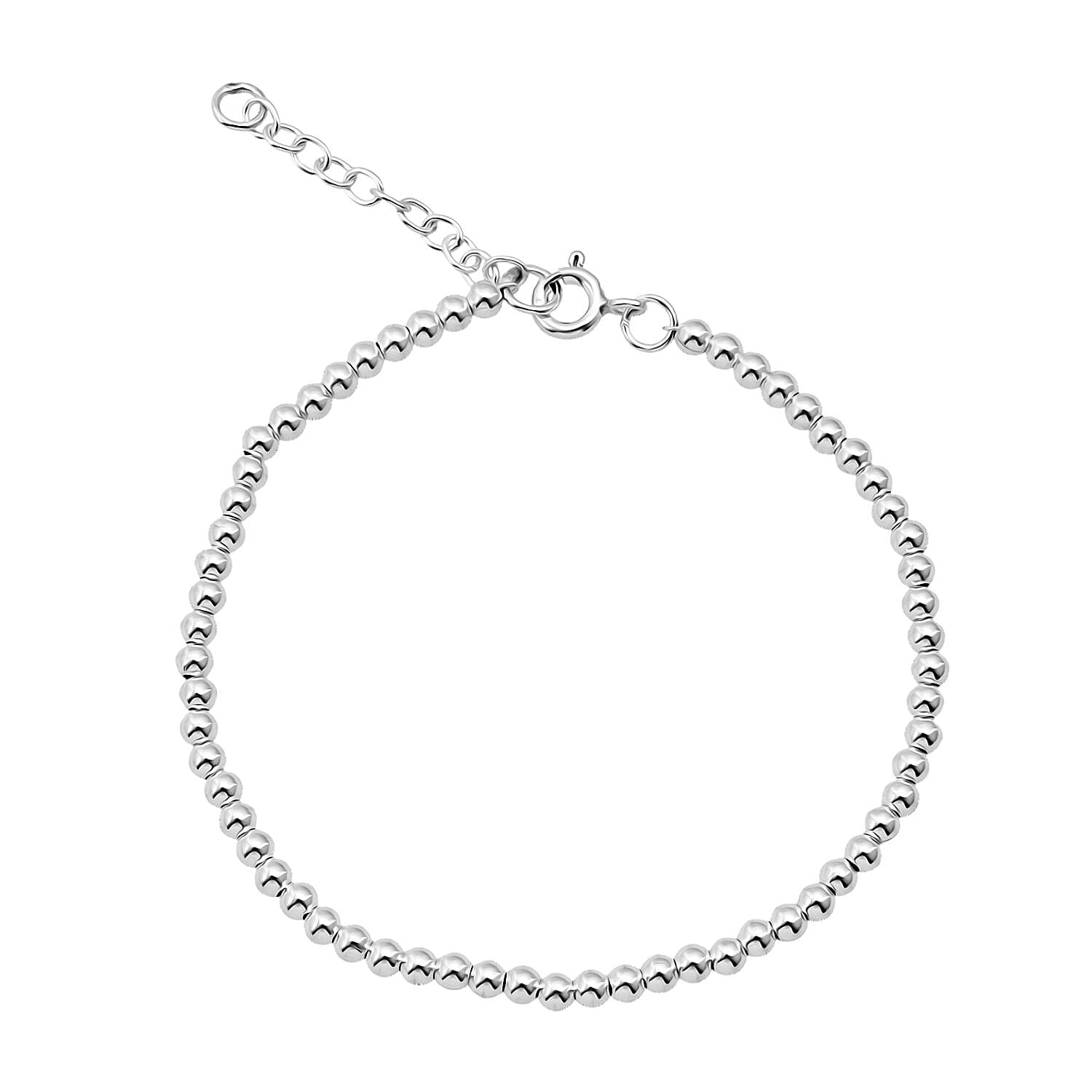 Close Out Deal - Sterling Silver Stretchable Bracelet (Size - 7-1 EXT) with Spring Clasp
