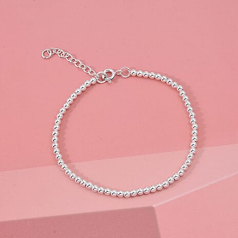 Close Out Deal - Sterling Silver Stretchable Bracelet (Size - 7-1 EXT) with Spring Clasp