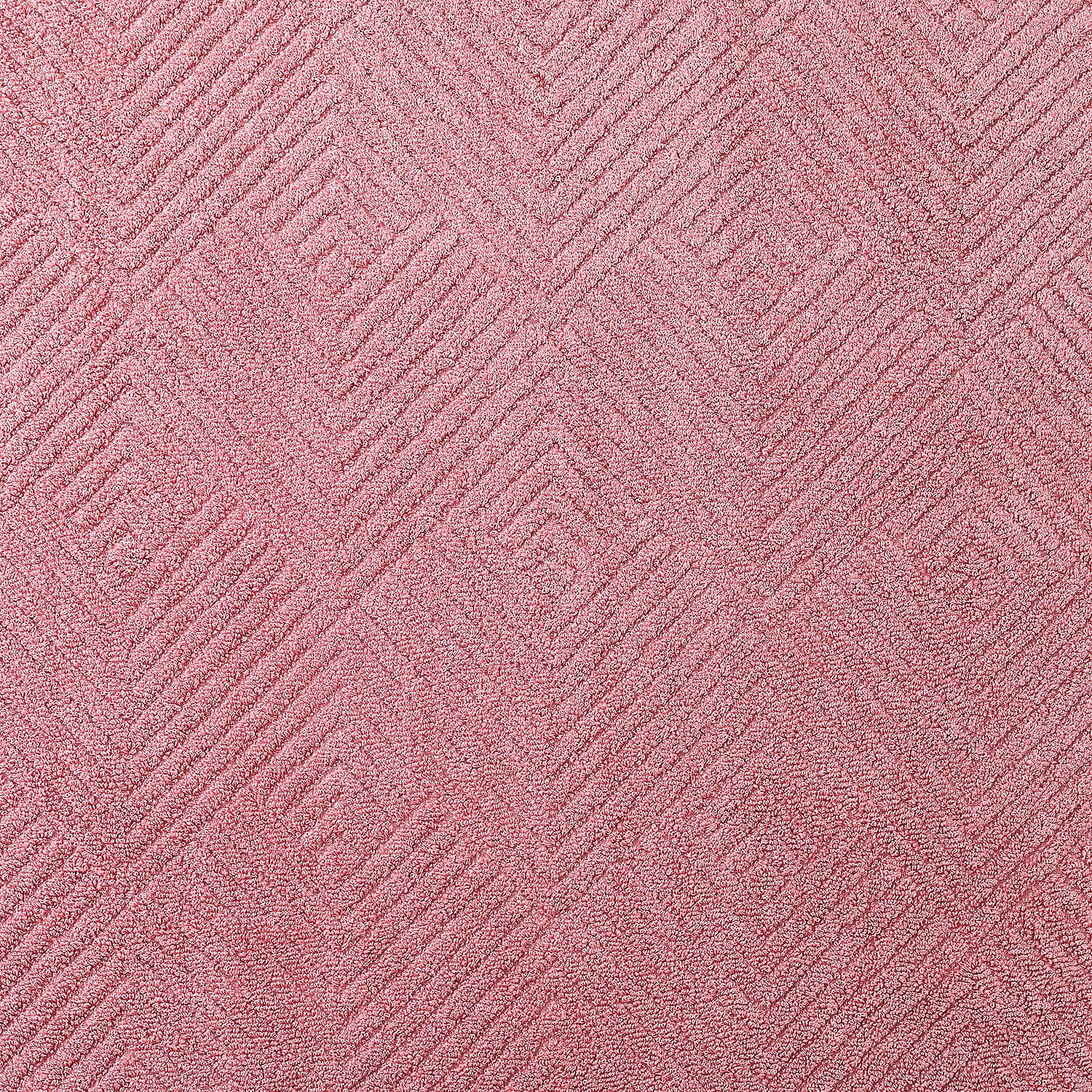 LIVMORE Bamboo Patterned Towel (Size 33x1 cm) - Pink & Pink