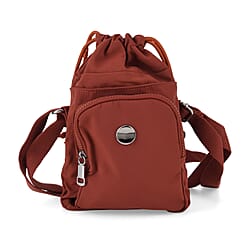 Casual Drawstring Multi-Pocket Crossbody Bucket Bag - Black
