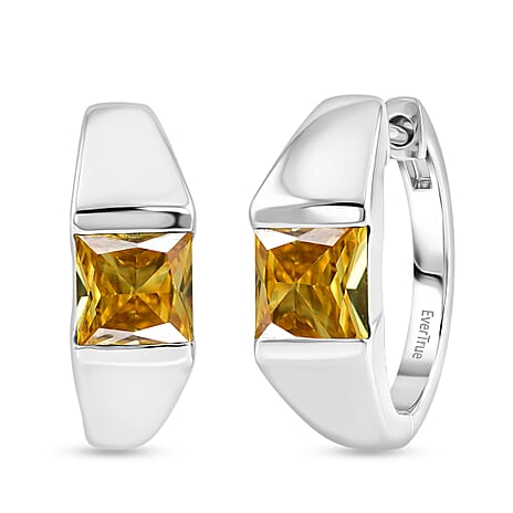 EverTrue - Yellow Cubic Zirconia Full Hoop Earring 3.50 Ct.