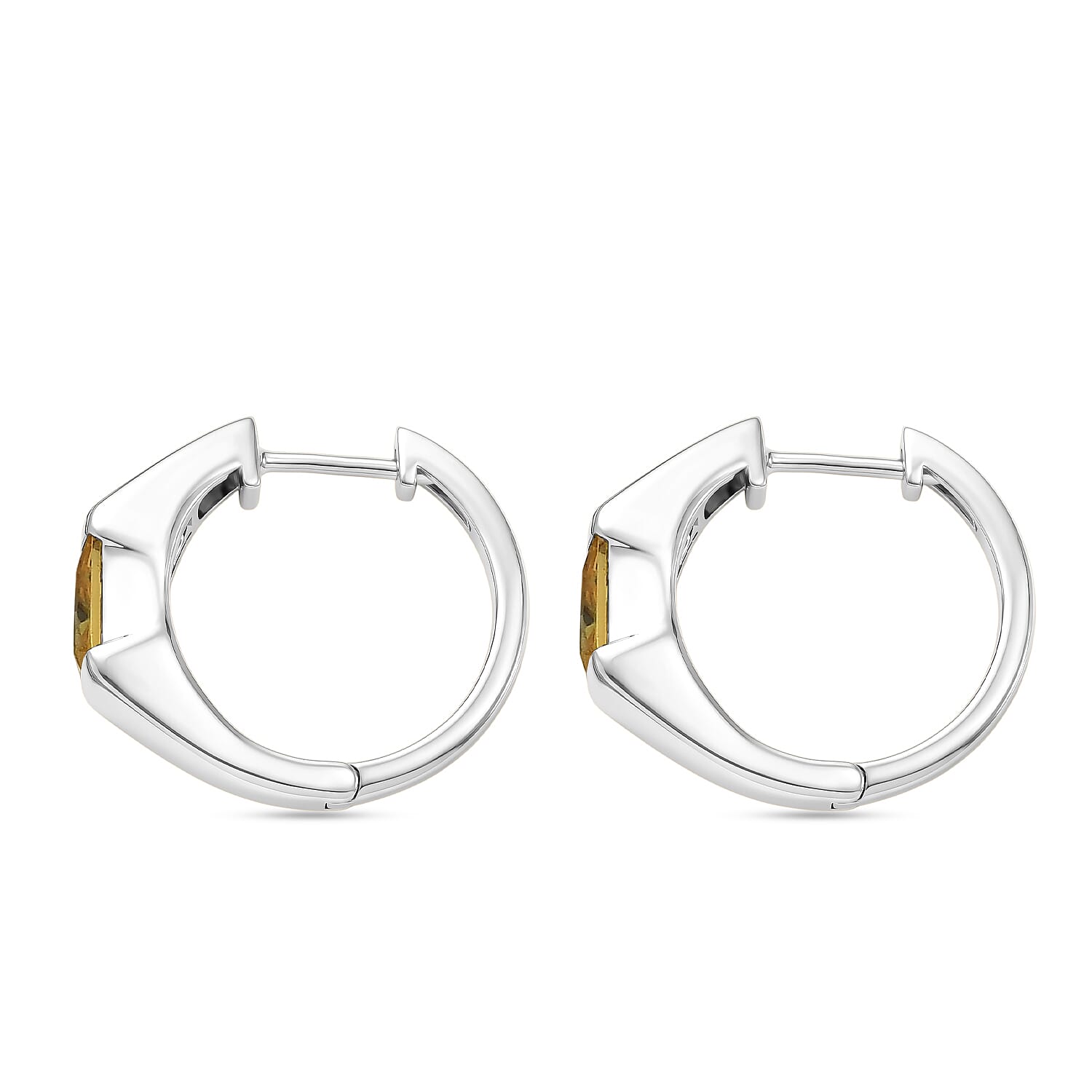 EverTrue - Yellow Cubic Zirconia Full Hoop Earring 3.50 Ct.