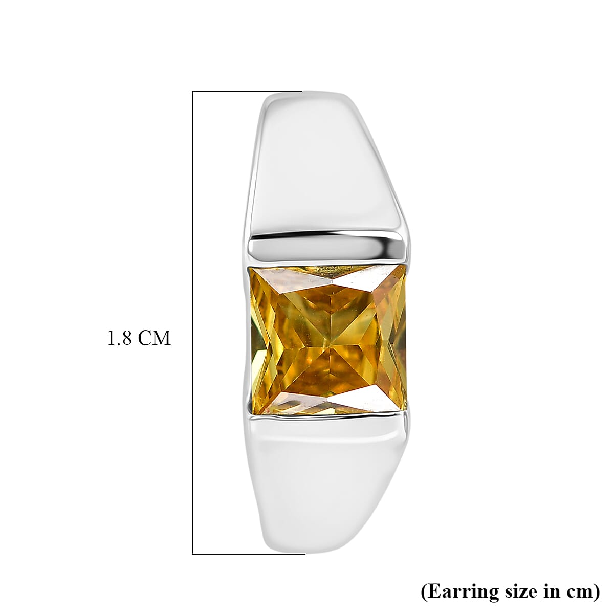 EverTrue - Yellow Cubic Zirconia Full Hoop Earring 3.50 Ct.