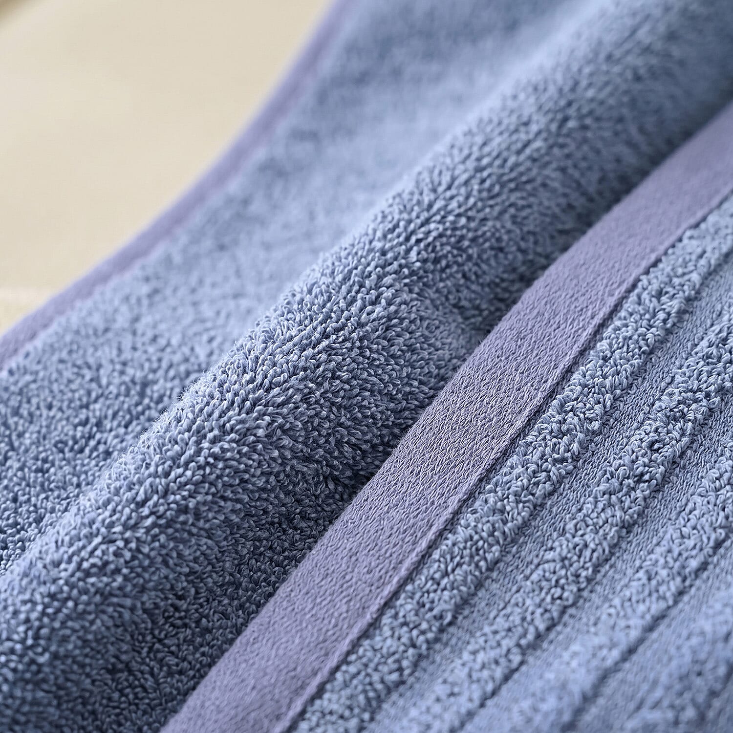 LIVMORE Premium Large Bamboo Bath Sheet (160 x 80cm) - Blue