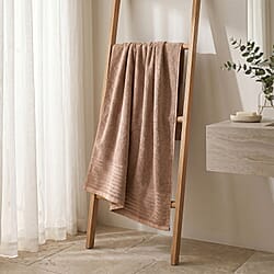 LIVMORE Premium Large Bamboo Bath Sheet (160 x 80cm) - Sand