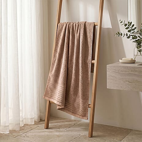LIVMORE Premium Large Bamboo Bath Sheet (160 x 80cm) - Sand