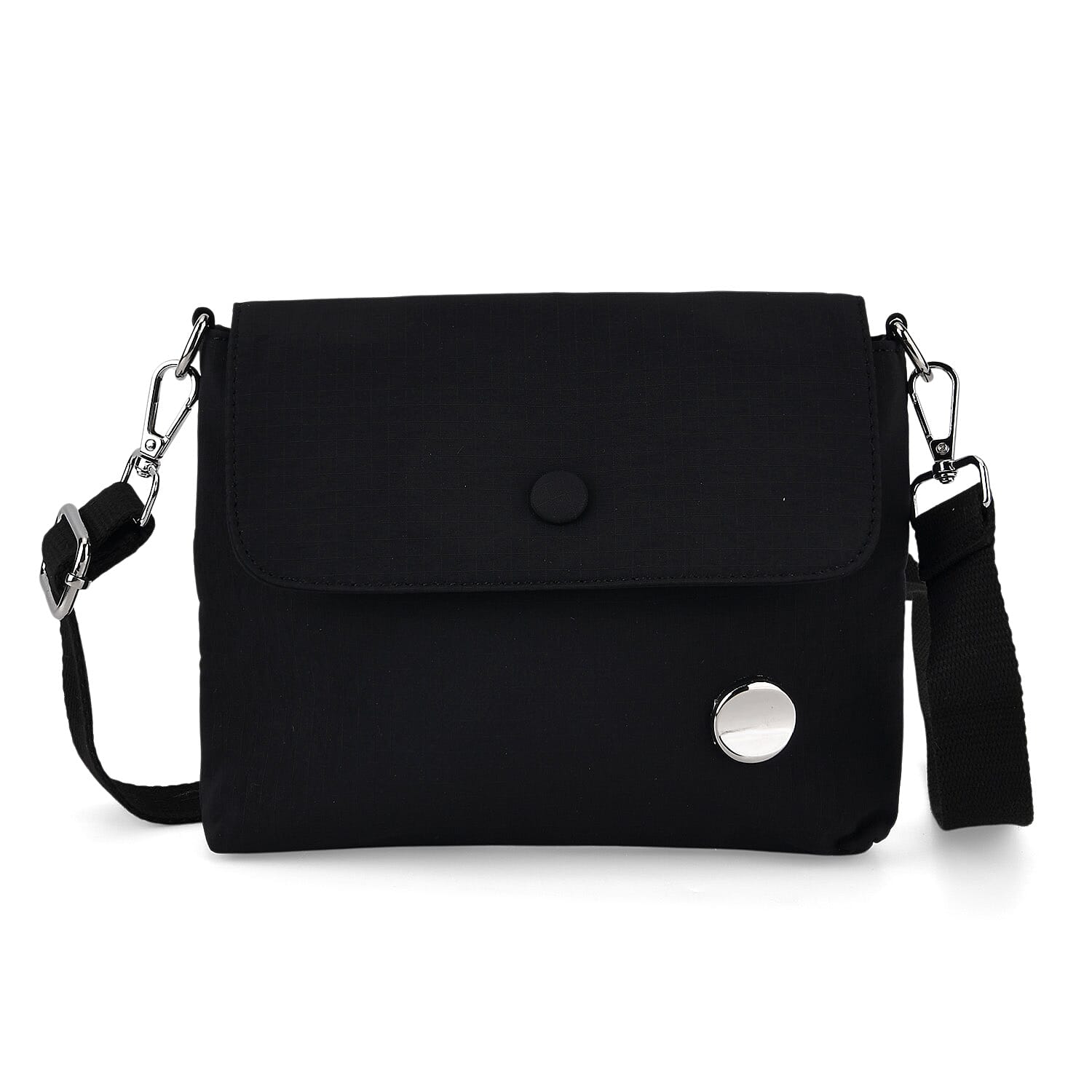 Sling Crossbody Messenger Bag - Black
