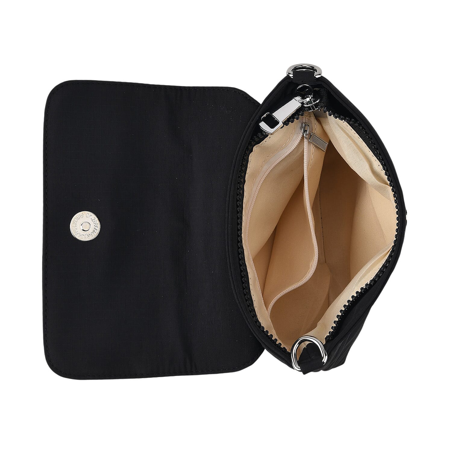 Sling Crossbody Messenger Bag - Black